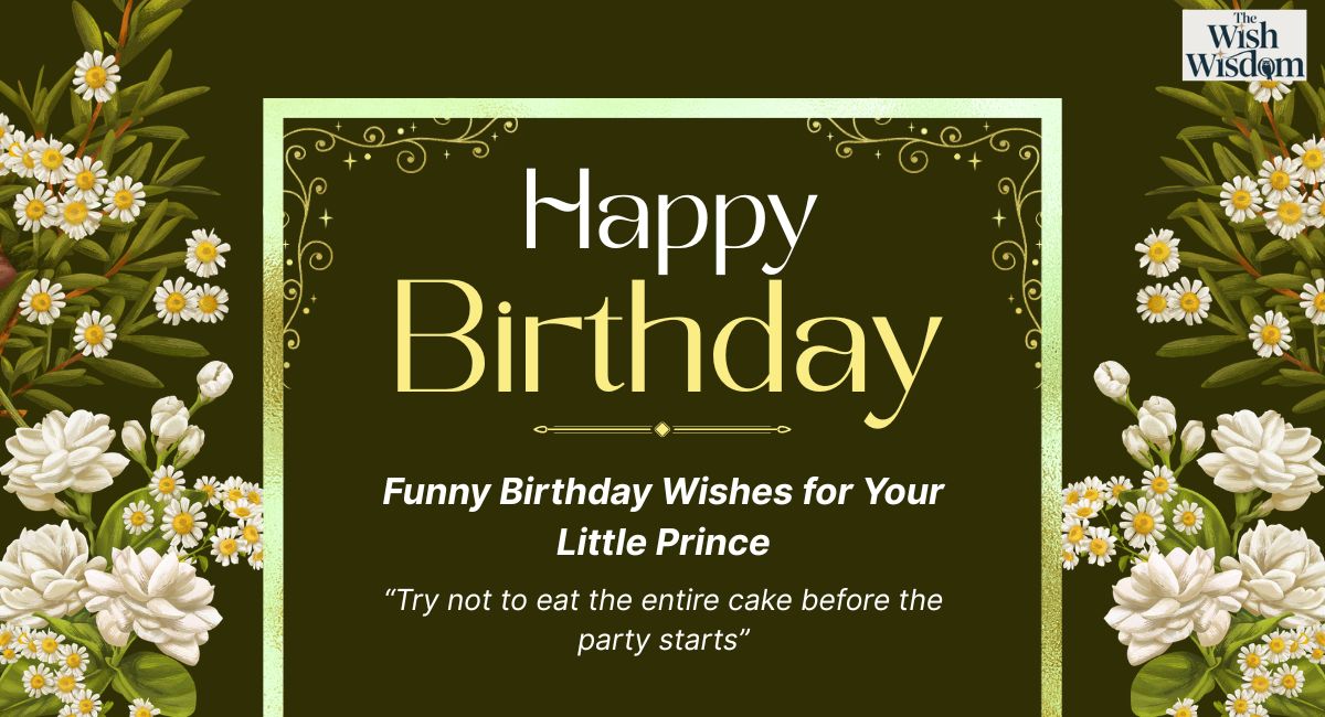Funny Birthday Wishes for Your Little Prince