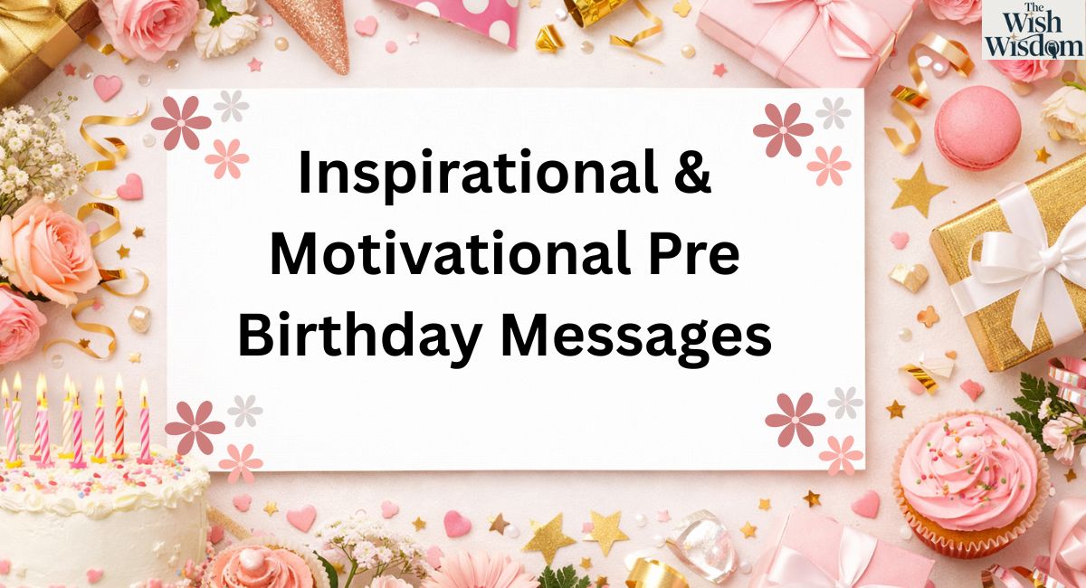 Inspirational & Motivational Pre Birthday Messages