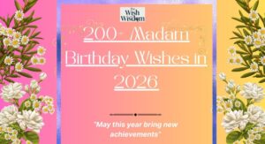 Madam Birthday Wishes