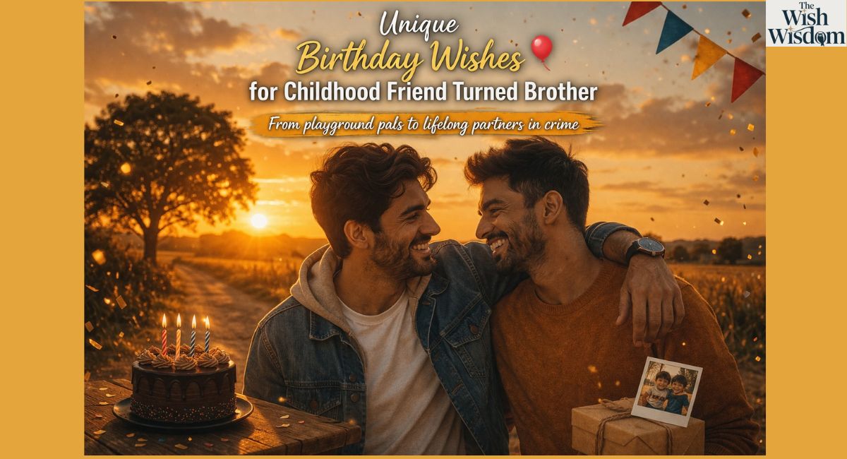 Unique Birthday Wishes for Childhood Friend Turned Brother