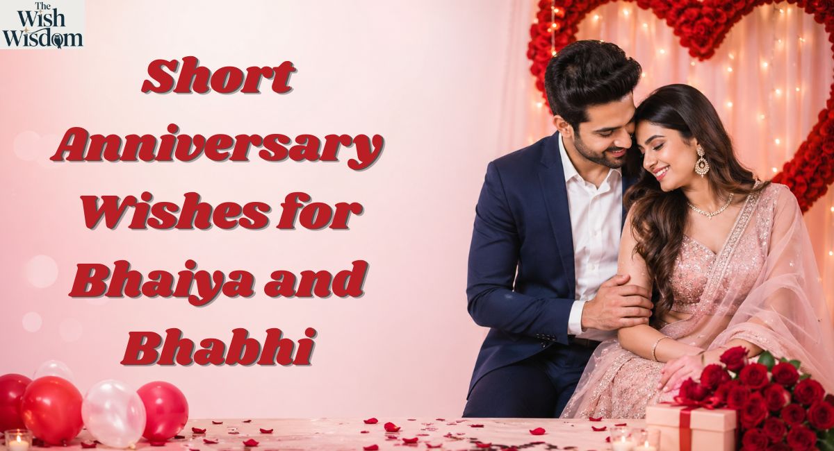 Short Anniversary Wishes for Bhaiya and Bhabhi