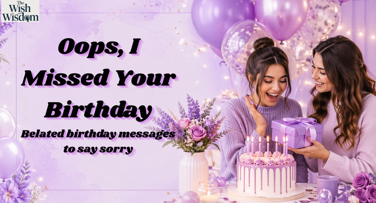 Belated birthday messages to say sorry