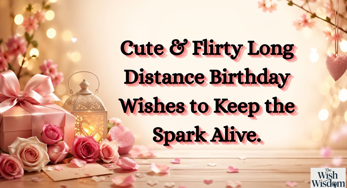 Cute & Flirty Long Distance Birthday Wishes to Keep the Spark Alive.
