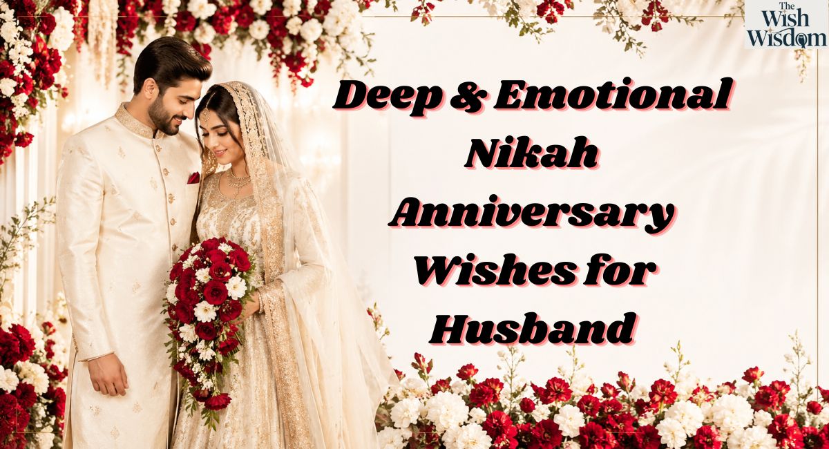 Deep & Emotional Nikah Anniversary Wishes for Husband