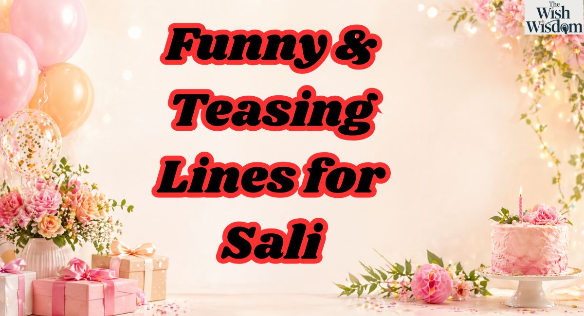 Funny & Teasing Lines for Sali