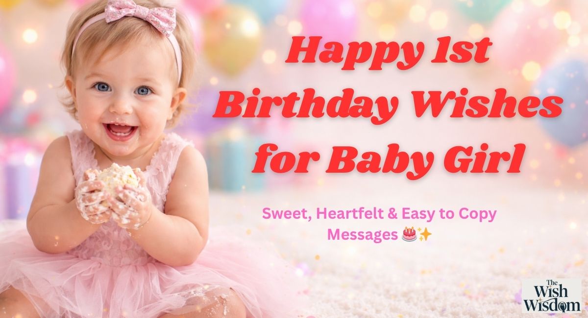 Happy 1st Birthday Wishes for Baby Girl