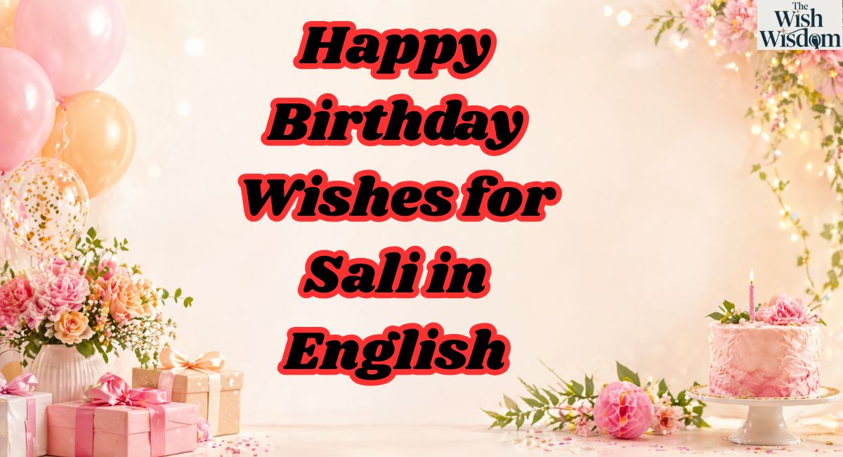 Happy Birthday Wishes for Sali in English