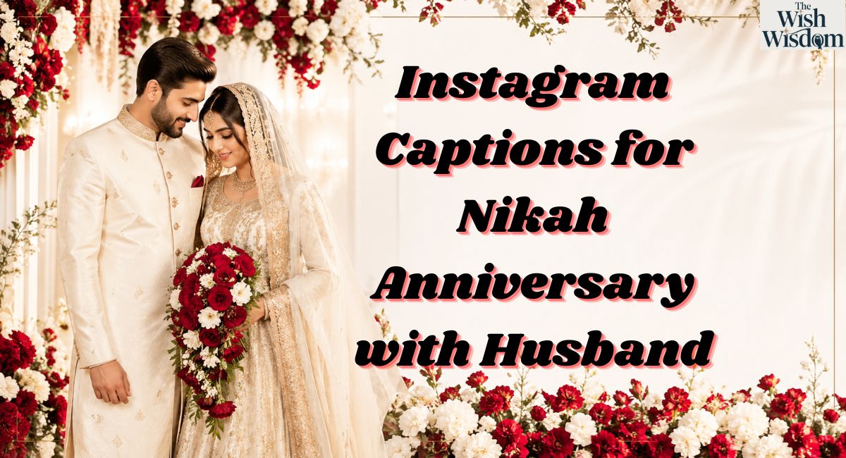 Instagram Captions for Nikah Anniversary with Husband