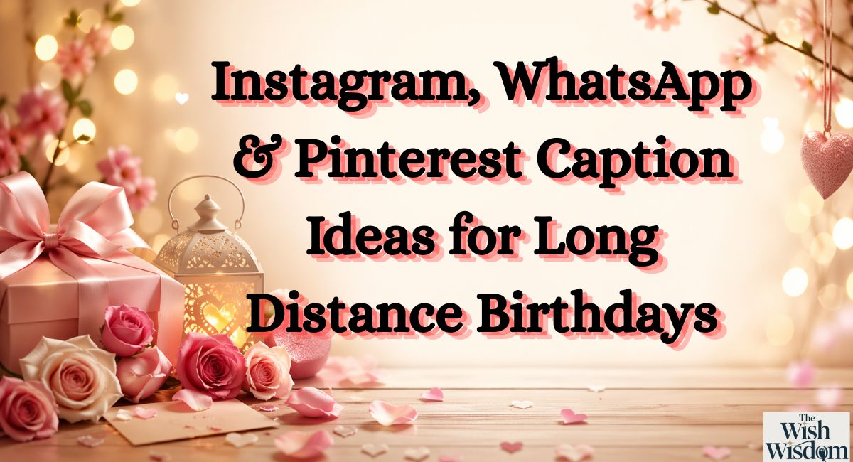 Instagram, WhatsApp & Pinterest Caption Ideas for Long Distance Birthdays
