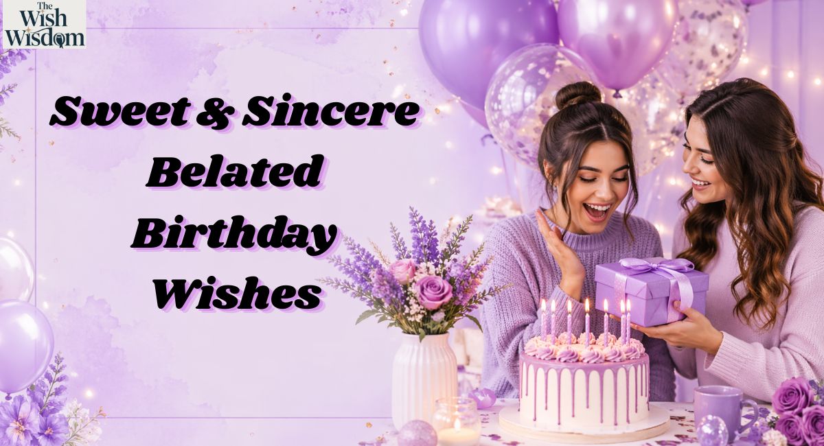 Sweet & Sincere Belated Birthday Wishes