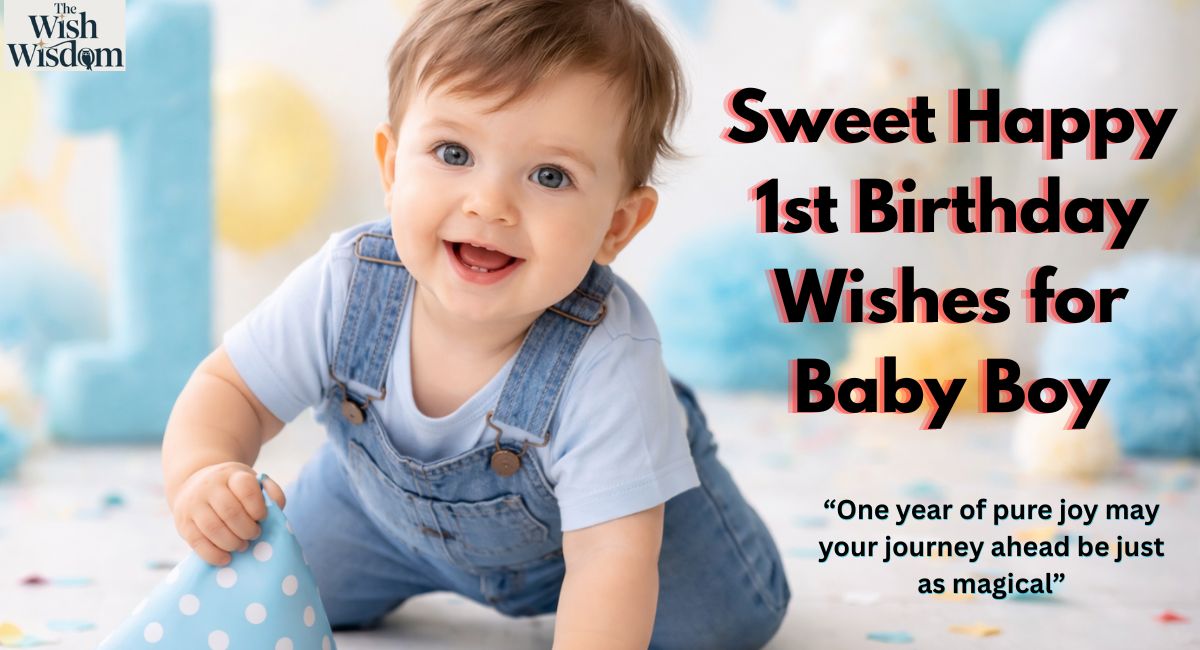 Sweet Happy 1st Birthday Wishes for Baby Boy