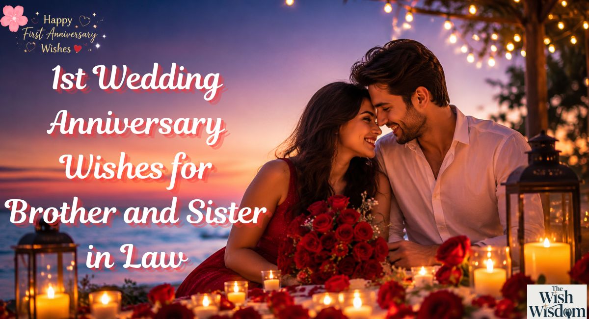 1st Wedding Anniversary Wishes for Brother and Sister in Law