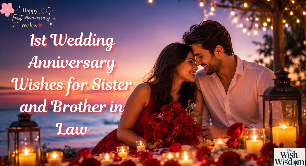 1st Wedding Anniversary Wishes for Sister and Brother in Law