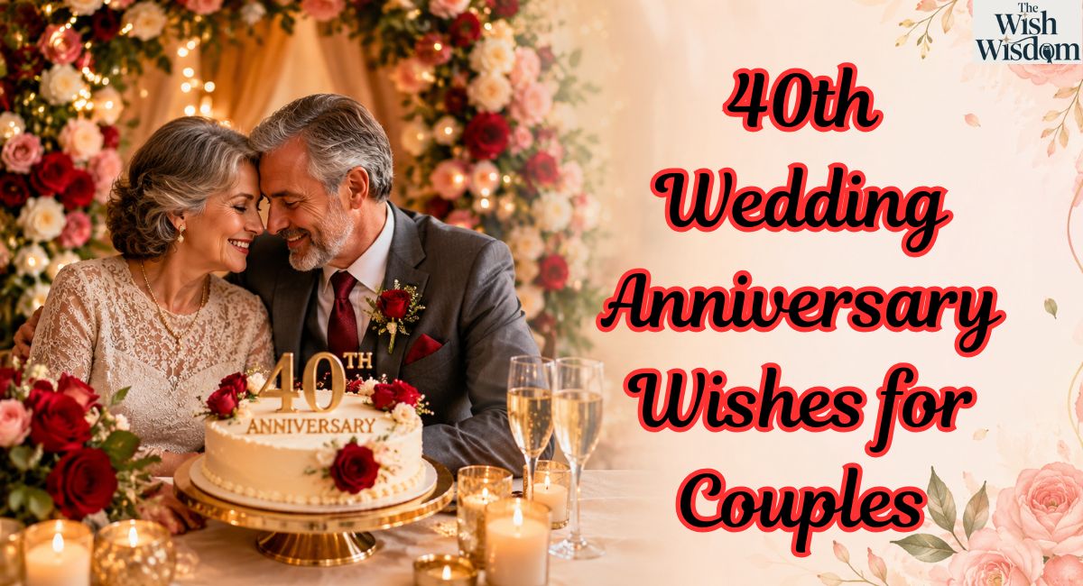 40th Wedding Anniversary Wishes for Couples