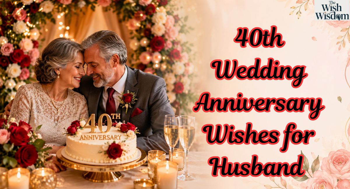 40th Wedding Anniversary Wishes for Husband 