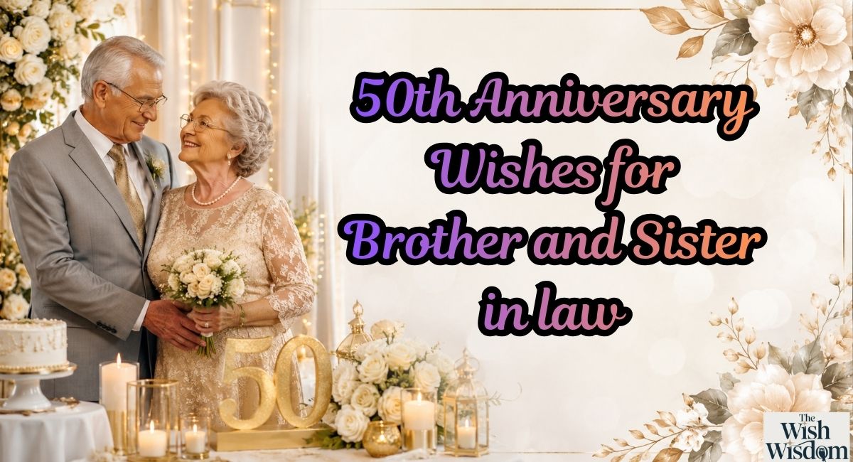 50th Anniversary Wishes for Brother and Sister in law
