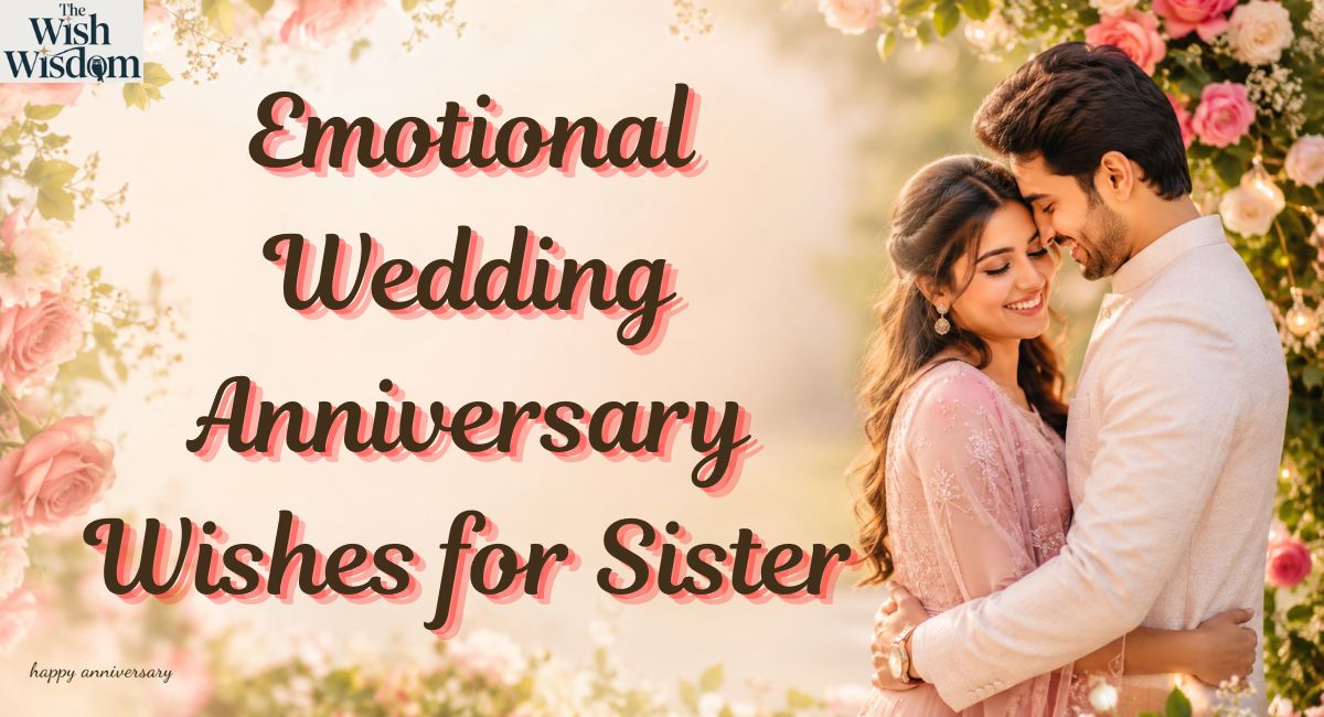 Emotional Wedding Anniversary Wishes for Sister