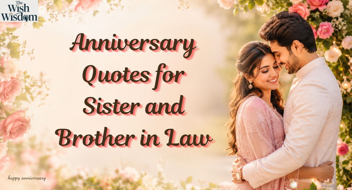 Anniversary Quotes for Sister and Brother in Law