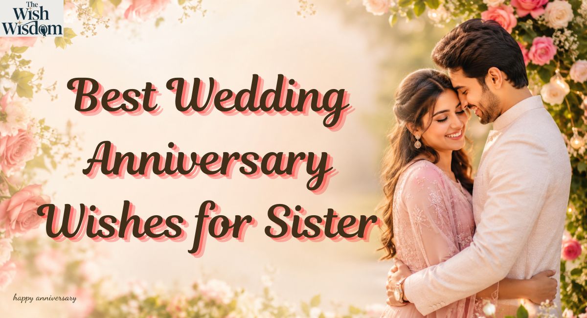 Best Wedding Anniversary Wishes for Sister