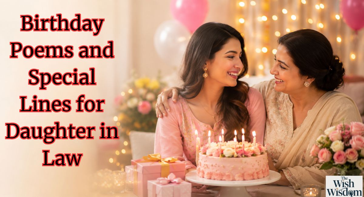 Birthday Poems and Special Lines for Daughter in Law