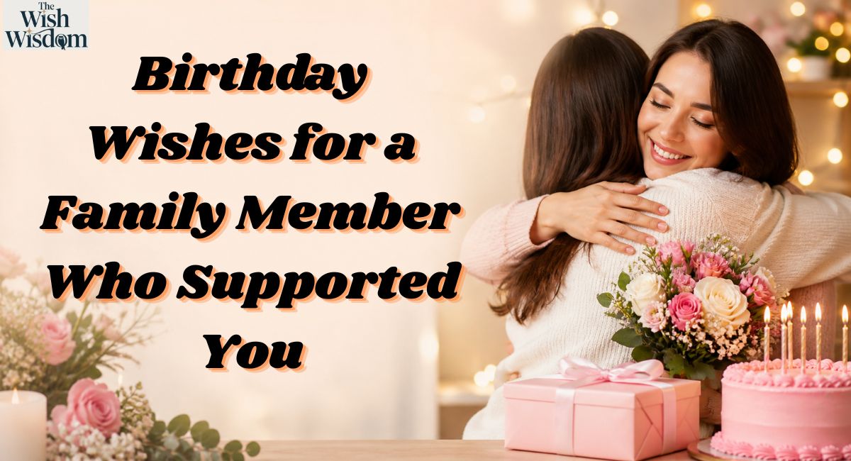 Birthday Wishes for a Family Member Who Supported You
