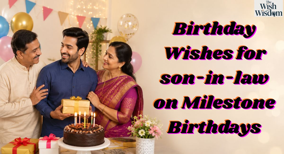 Birthday Wishes for  son-in-law on Milestone Birthdays