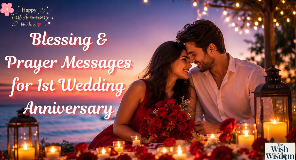 Blessing & Prayer Messages for 1st Wedding Anniversary