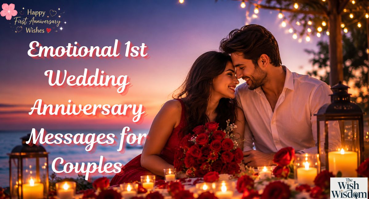 Emotional 1st Wedding Anniversary Messages for Couples