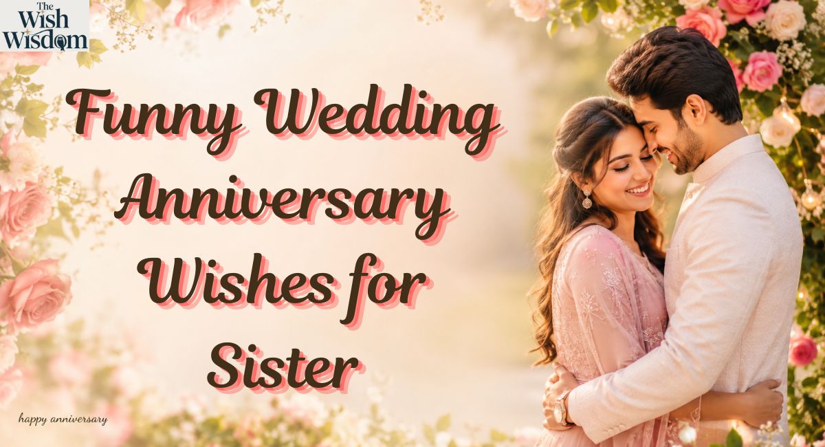 Funny Wedding Anniversary Wishes for Sister