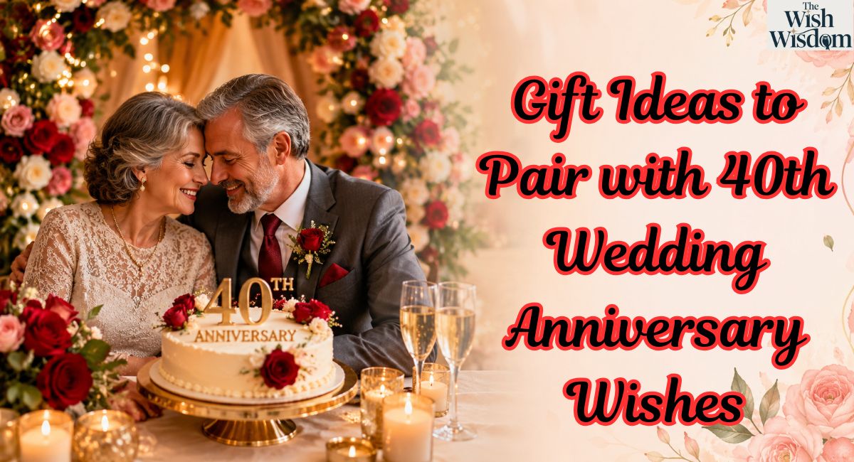 Gift Ideas to Pair with 40th Wedding Anniversary Wishes