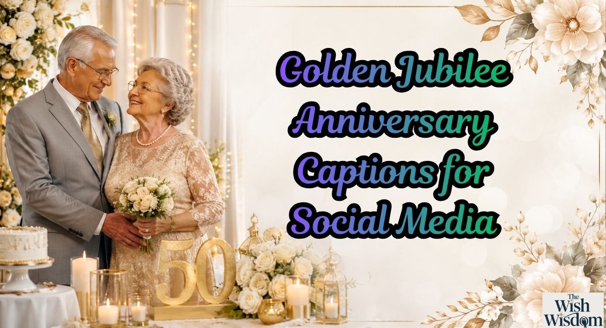 Golden Jubilee Anniversary Captions for Social Media