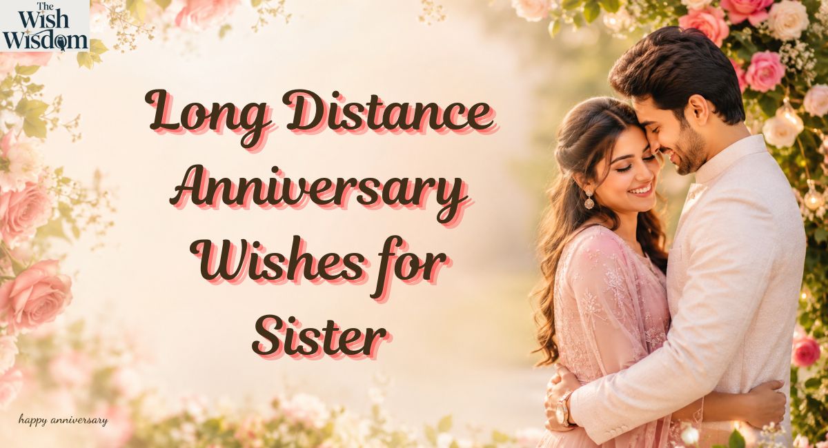 Long Distance Anniversary Wishes for Sister