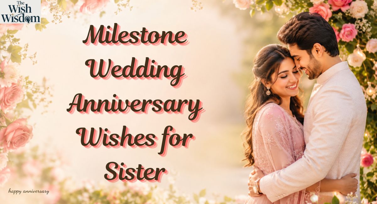 Milestone Wedding Anniversary Wishes for Sister