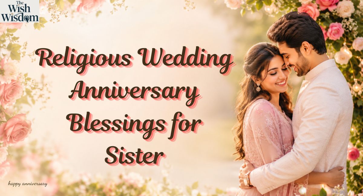 Religious Wedding Anniversary Blessings for Sister