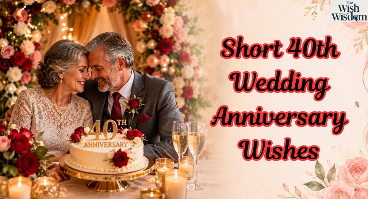 Short 40th Wedding Anniversary Wishes