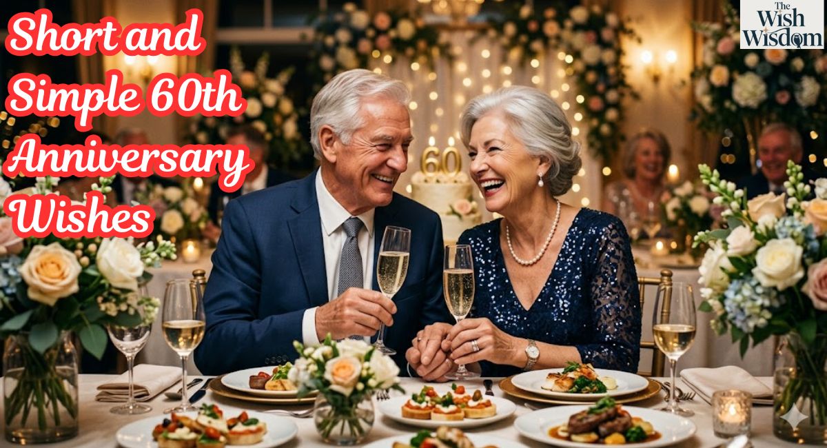 Short and Simple 60th Anniversary Wishes
