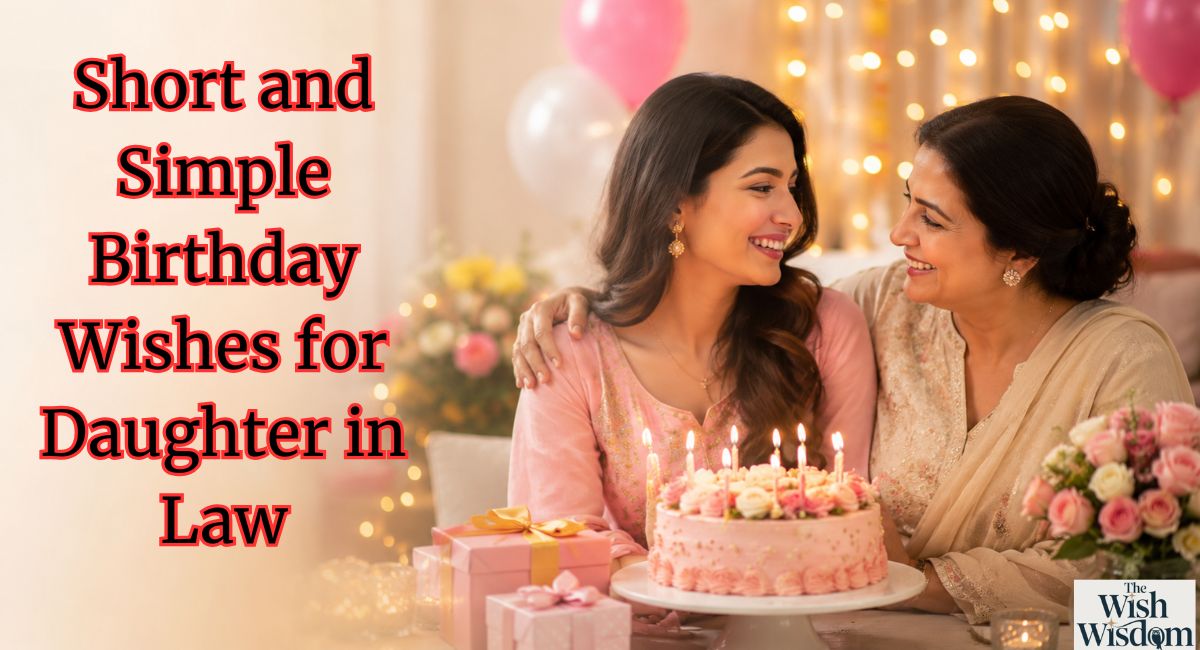 Short and Simple Birthday Wishes for Daughter in Law