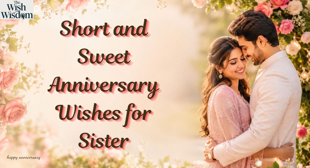 Short and Sweet Anniversary Wishes for Sister