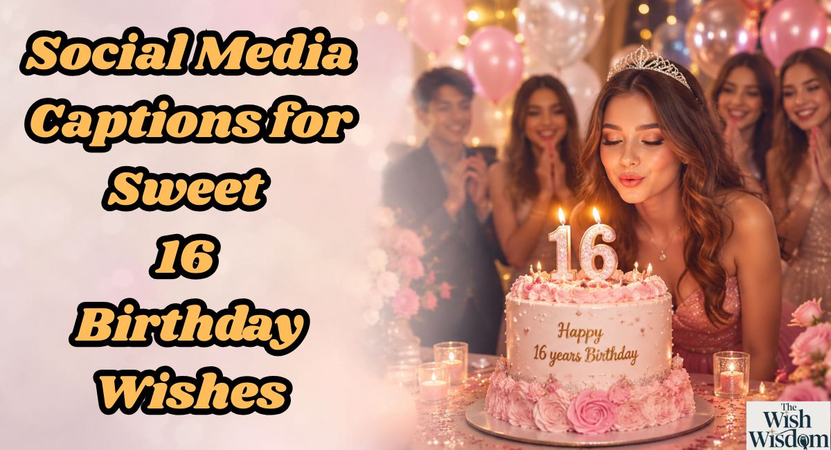 Social Media Captions for Sweet 16 Birthday Wishes