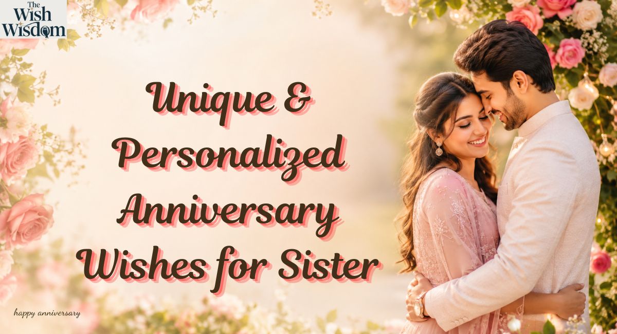 Unique & Personalized Anniversary Wishes for Sister
