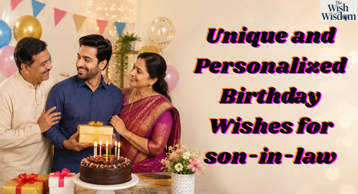 Unique and Personalized Birthday Wishes for  son-in-law
