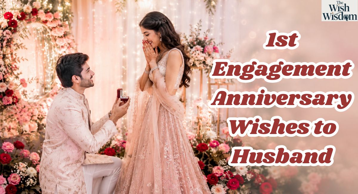 1st Engagement Anniversary Wishes to Husband