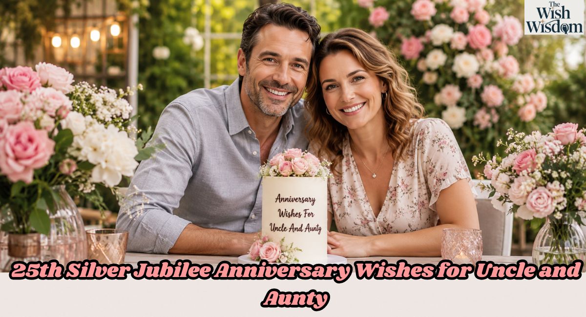 25th Silver Jubilee Anniversary Wishes for Uncle and Aunty