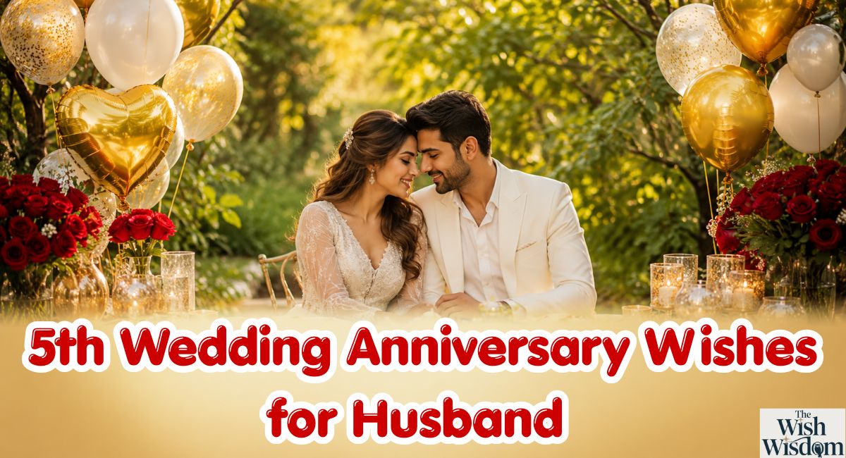 5th Wedding Anniversary Wishes for Husband