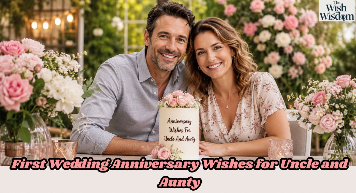 First Wedding Anniversary Wishes for Uncle and Aunty