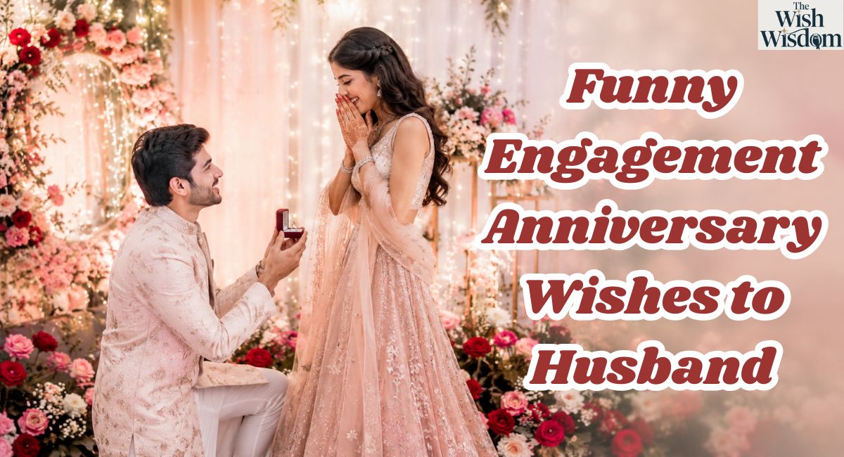Funny Engagement Anniversary Wishes to Husband