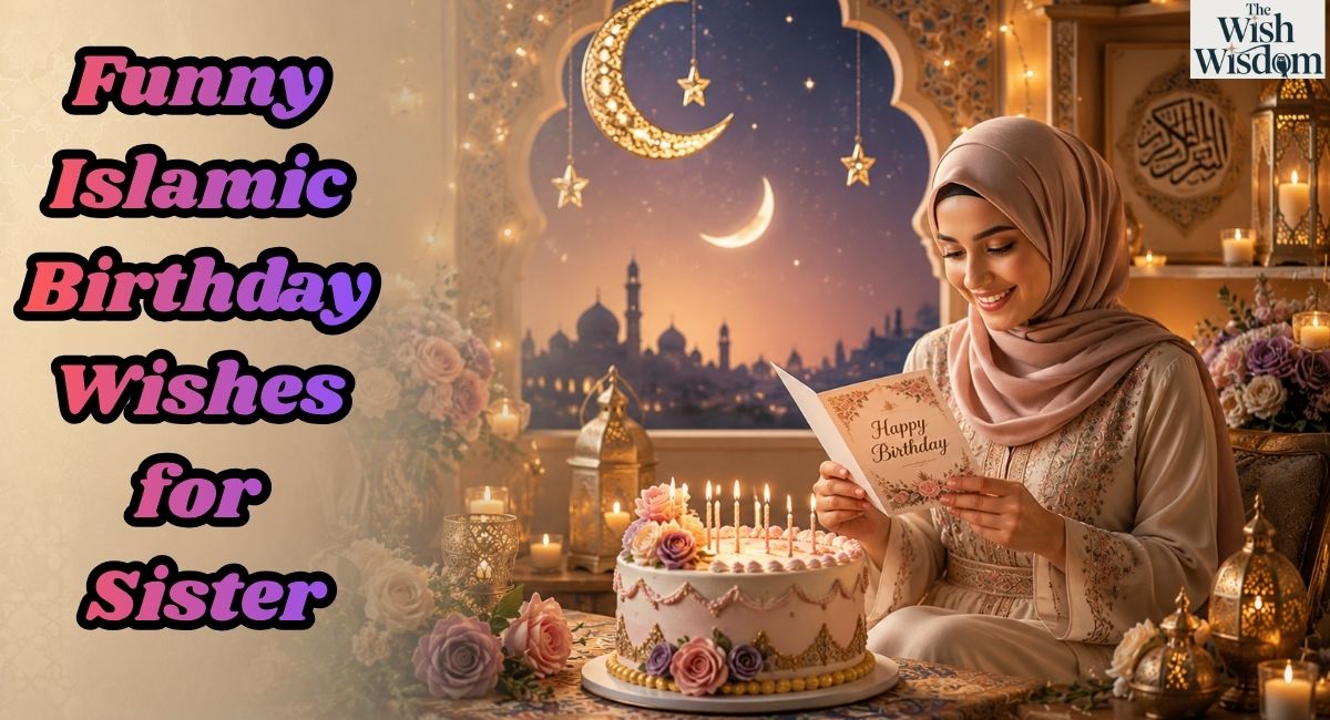 Funny Islamic Birthday Wishes for Sister
