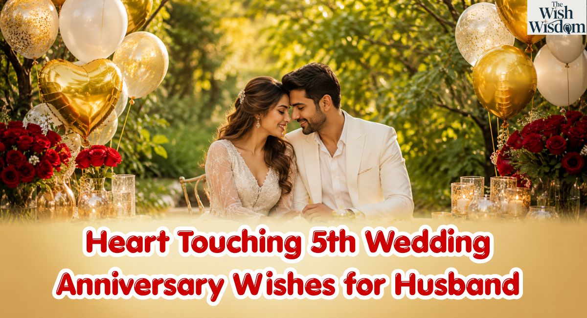 Heart Touching 5th Wedding Anniversary Wishes for Husband