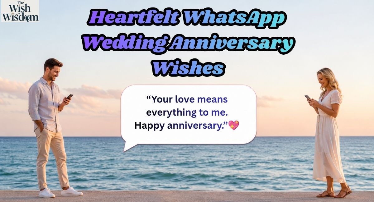 Heartfelt WhatsApp Wedding Anniversary Wishes