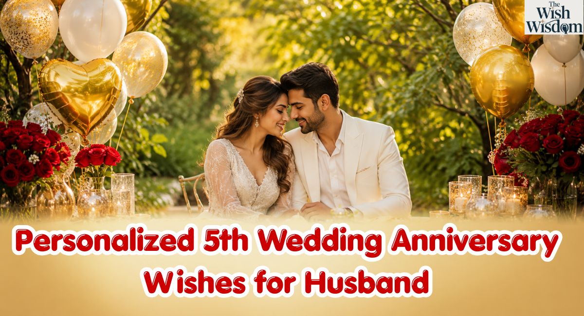 Personalized 5th Wedding Anniversary Wishes for Husband